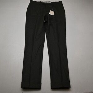 NEW Suitsupply 33x34 Green Gray Vitale Barberis Wool Flannel Soho Turn Up Pants